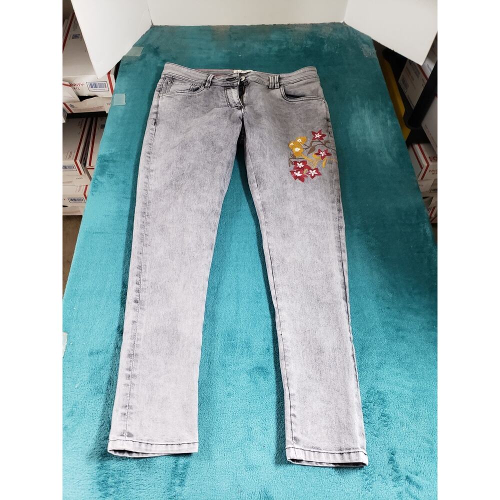 Mast and Harbour Jeans Size 34 Womens Gray Pants Stretch Denim Mid Rise Skinny
